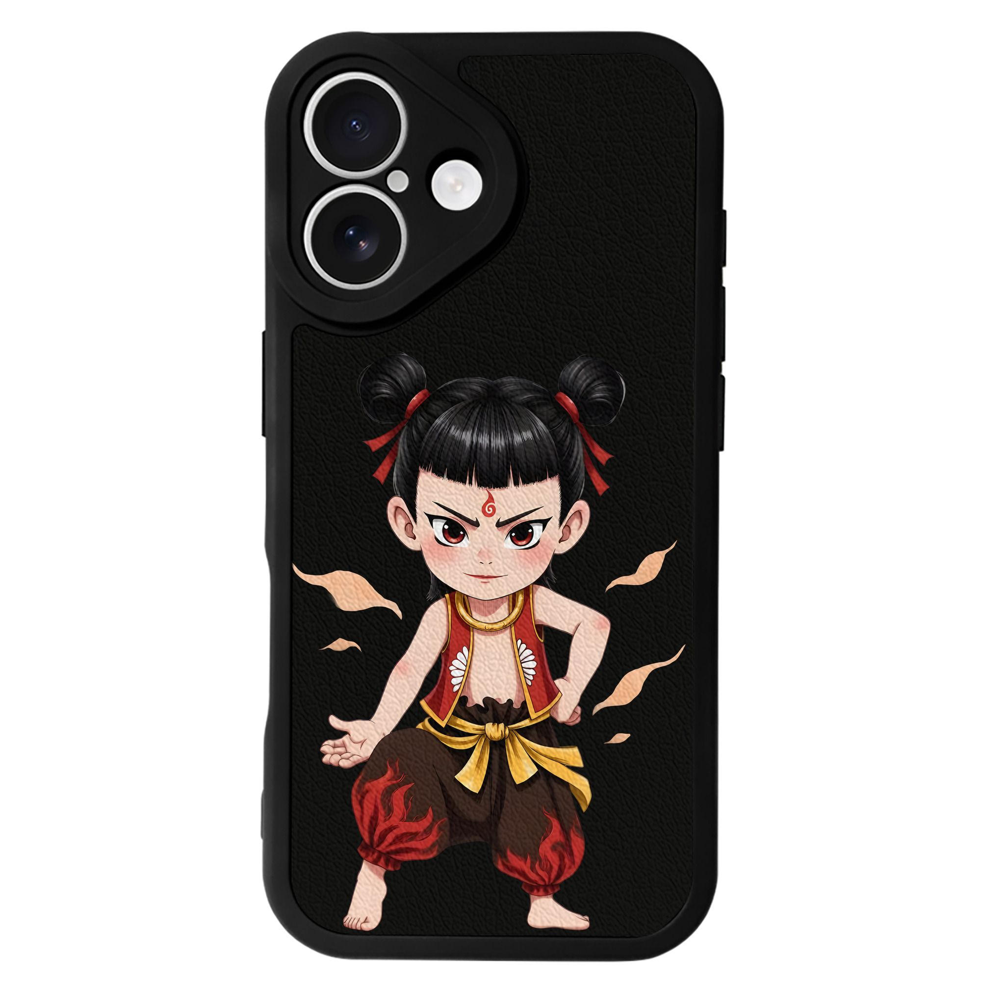 （画像用） Ne Zha 2 ナタ 魔童の大暴れ 【iPhone 16シリーズ対応】シリコンスマホケース（レザー調） 材質：シリコン
